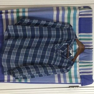 Long sleeved blue blouse